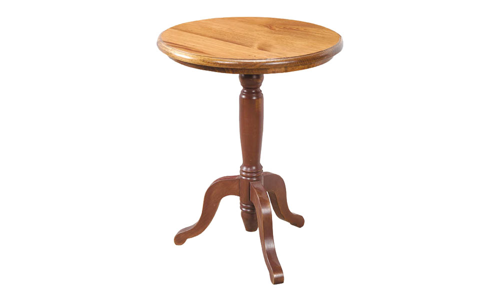 French Country Pedestal End Table