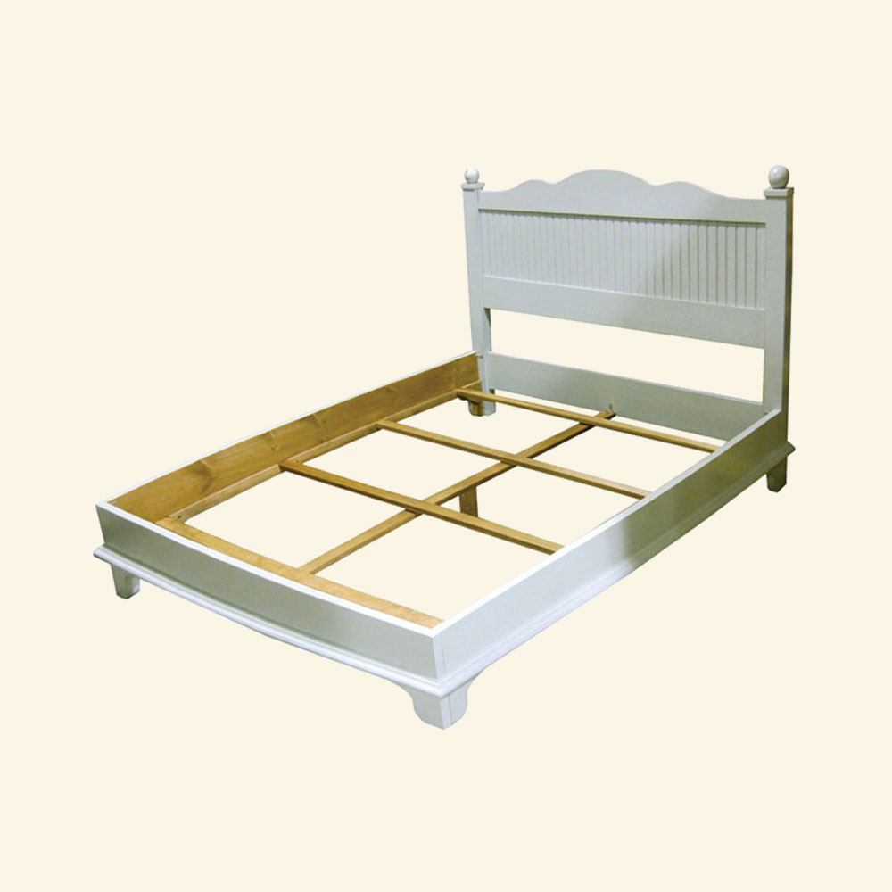 French Country Platform Bed, Beadboard