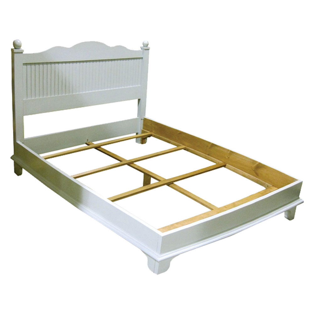 French Country Platform Bed, Beadboard