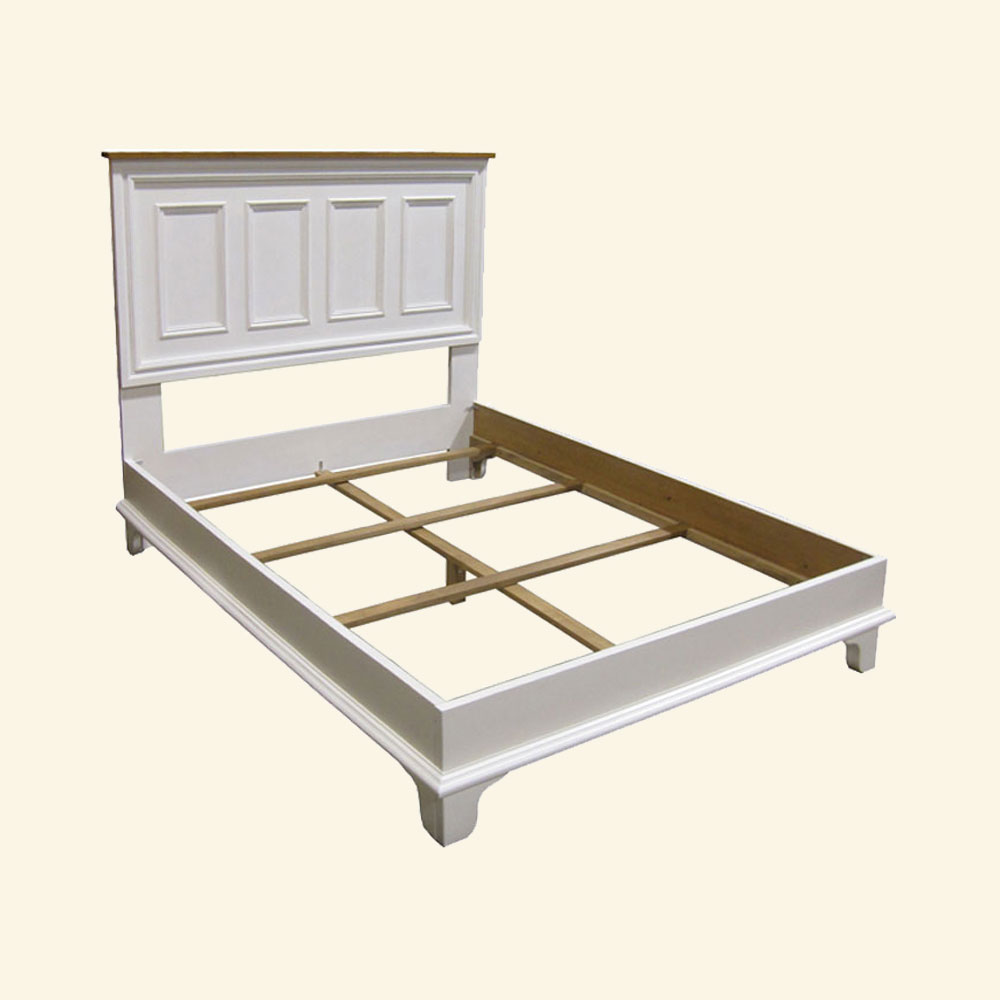 French Country Platform Bed, Paneled
