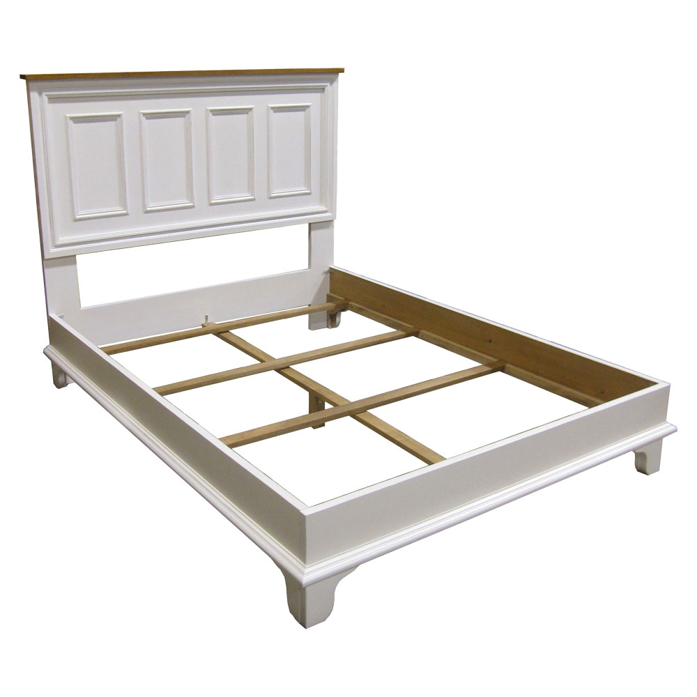 French Country Platform Bed, Paneled