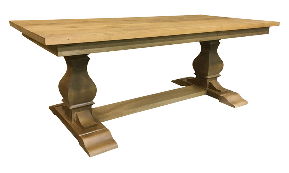 Provincial Trestle Table with Natural wood stain