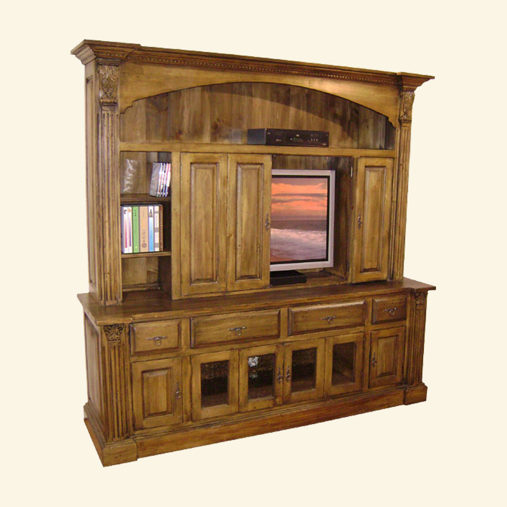 French Provincial TV Armoire with Doors