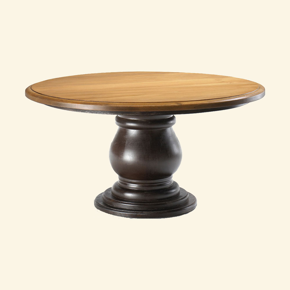 French Country Round Pedestal Coffee Table
