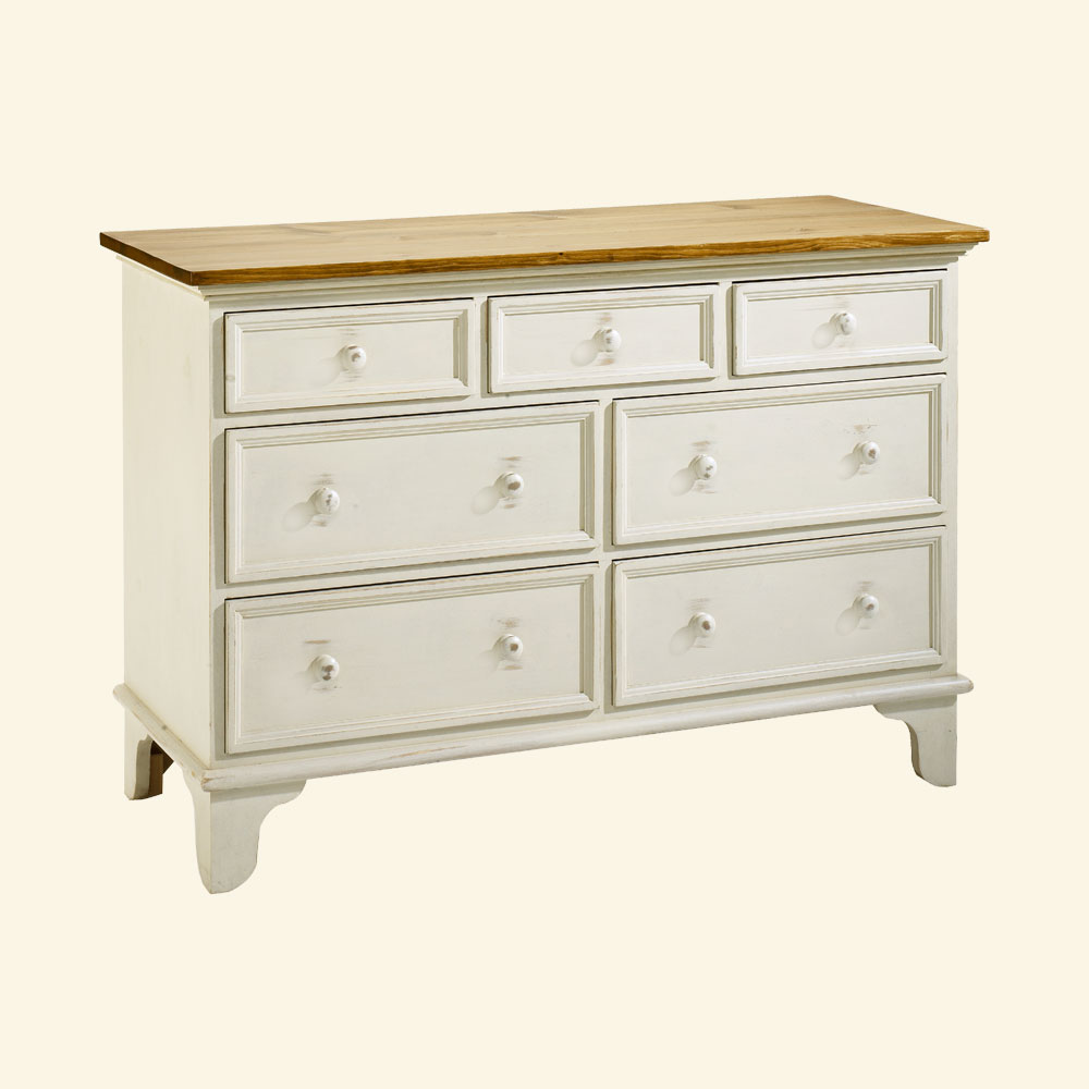 French Country Seven Drawer Dresser