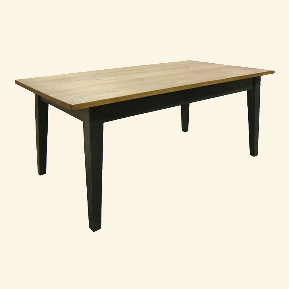 Tapered Square Leg Table, Black Paint