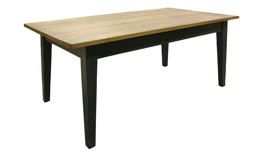 Tapered Square Leg Table, Black Paint