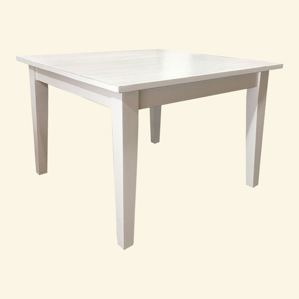Tapered Table, Finished in White Paint