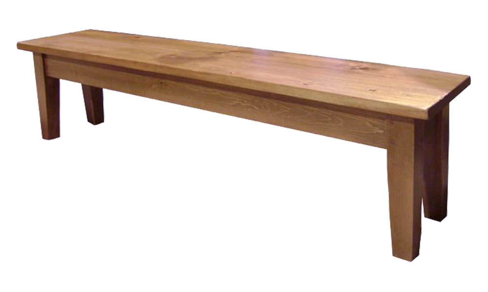 French Country Tapered Leg Bench, Natural