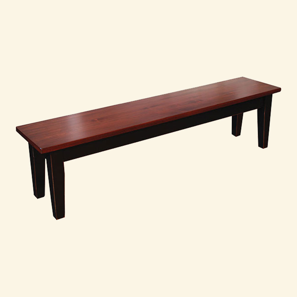French Country Tapered Leg Bench