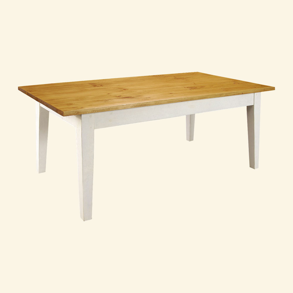 French Country Tapered Square Leg Dining Table