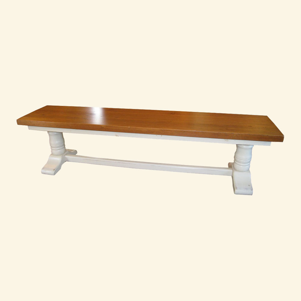 French Country Trestle Bench