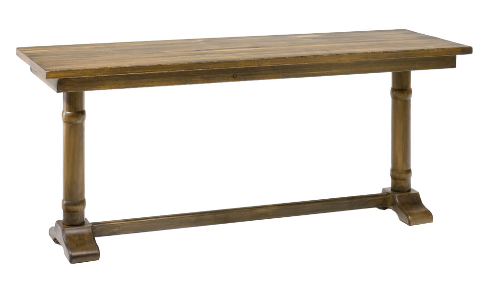 French Country Trestle Leg Console Table