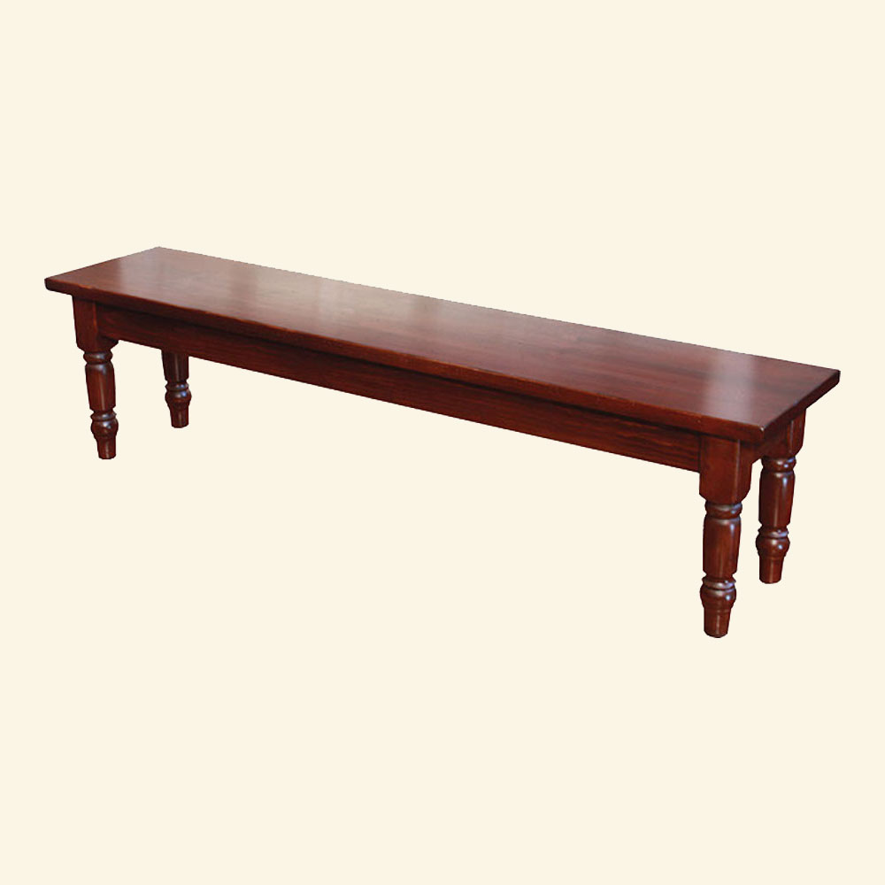 French Country Turned Leg Bench