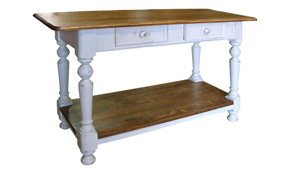 French Country Turned Leg Sofa Table