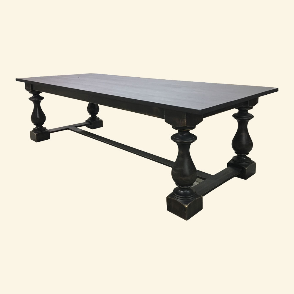 Provincial Trestle Table with Natural wood stain