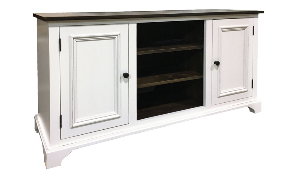 French Country TV Stand with Doors