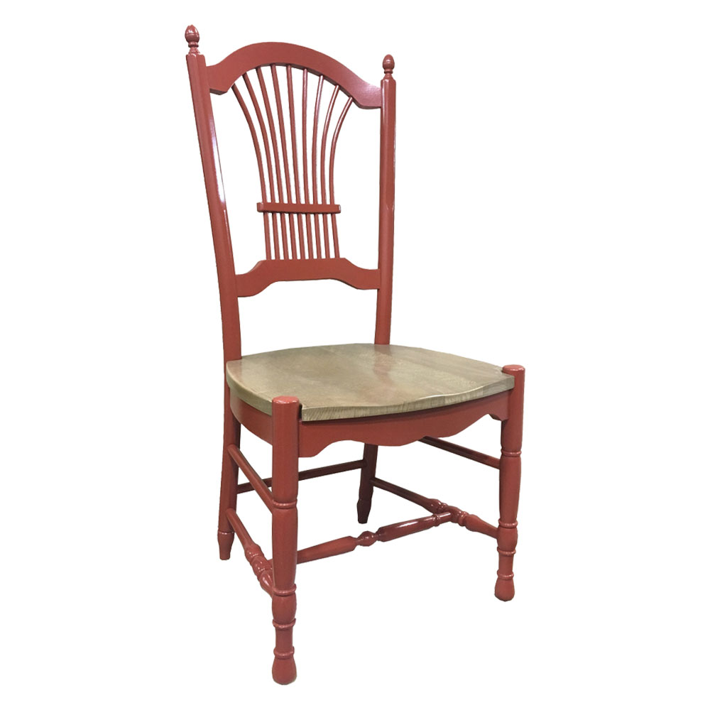 Wheat Back Side Chair, Fort York Red paint