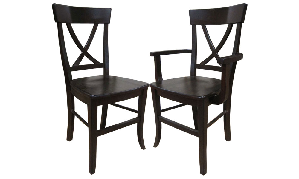 French Country X Back Side Chair and Arm Chair