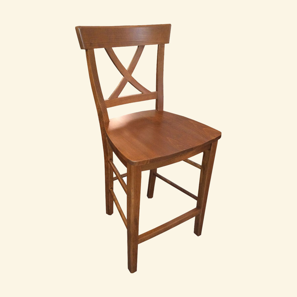 French Country X Back Stool