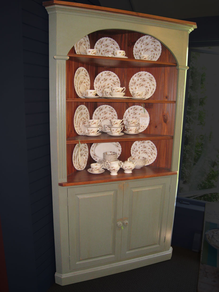 Domed Corner Cupboard painted