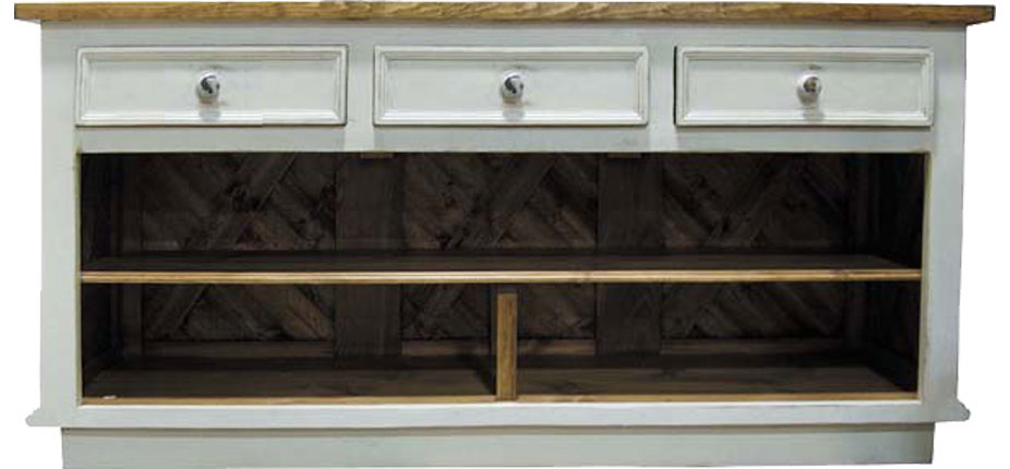 Kitchen Island Horizontal Drawers painted