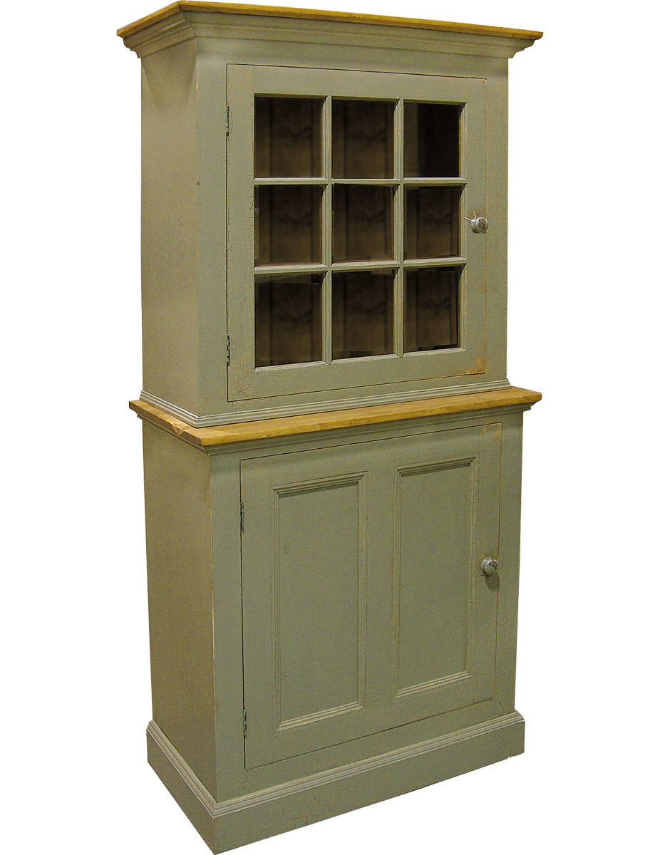 One Door Stepback Cupboard painted