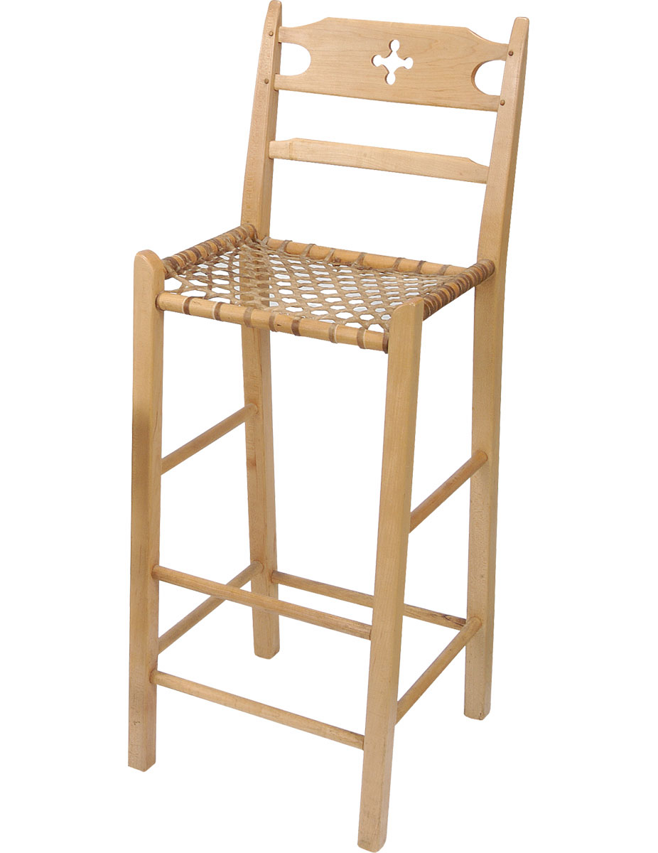 Paysanne Barstool stained snowshoe seat