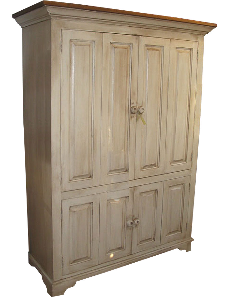 French Country Flat Screen TV Armoire painted