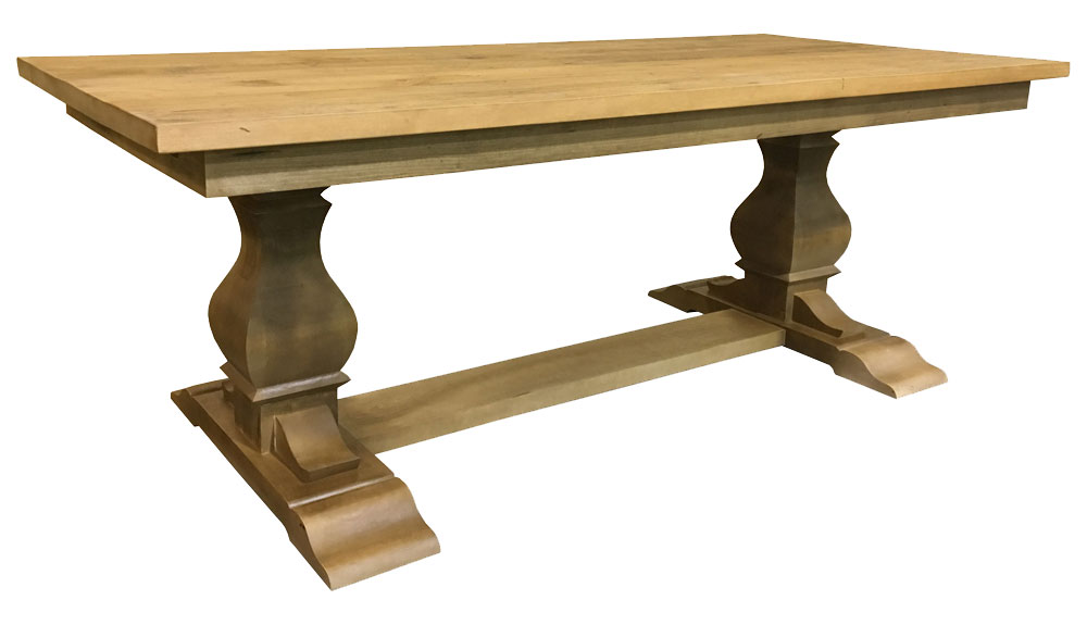 Provincial Trestle Table, stained in natural