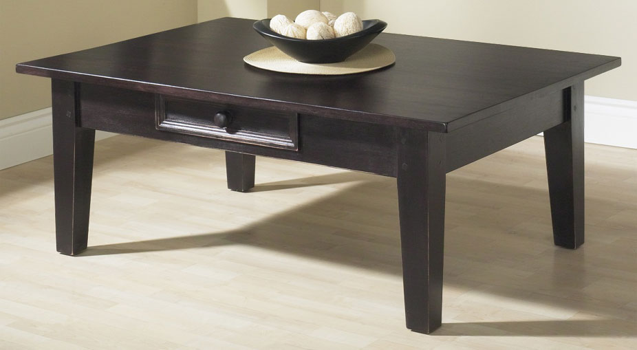 French Country Square Leg Coffee Table stained