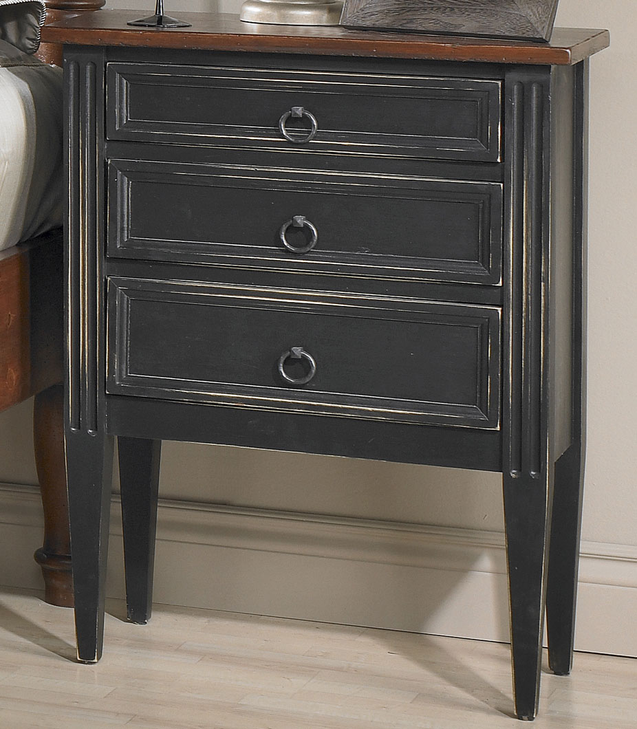 Three Drawer Nightstand painted