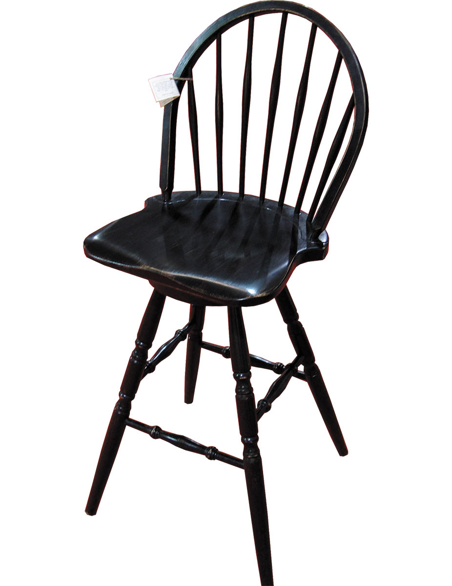 windsor stool with black paint finish