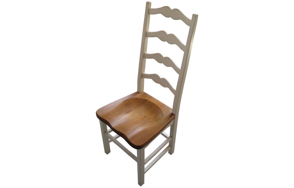 French Country Ladderback Chair Dining Room French Country Ladderback Side Chair With Wood Seat In Champlain