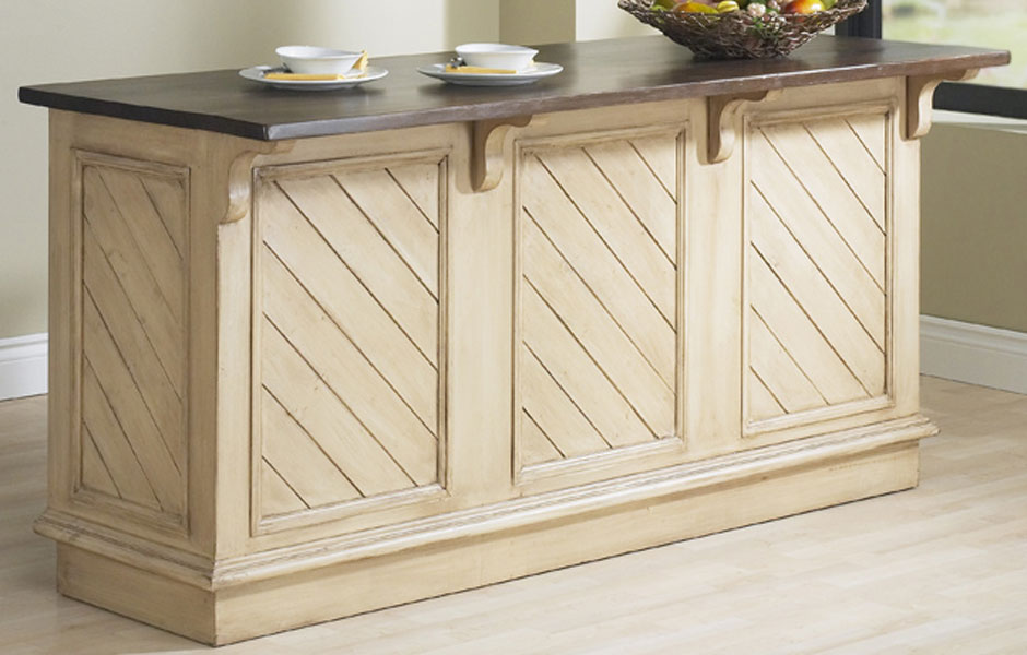 French Country Kitchen Island Horizontal Drawers Kitchen Island Front Finished In Sturbridge White