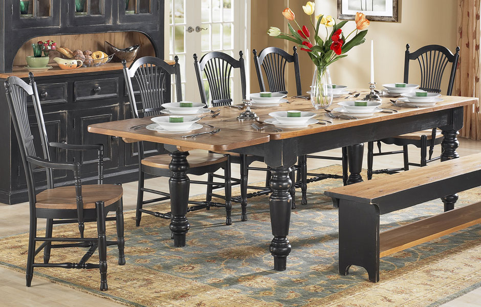 French Country Wheat Back Chair Dining Room Wheat Back Dining Chair Set