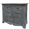 French Country 2 Door Buffet painted gray