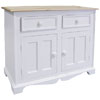 French Country 2 Door Buffet painted Sturbridge White