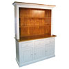 French Country 3 Door Open Cupboard painted Sturbridge White
