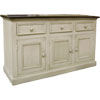 French Country 3 Door Sideboard painted gray