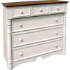 French Country Bonnet Chest Dresser White paint