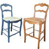 Country French Ladderback Stool Set