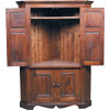 French Country Corner TV Armoire interior