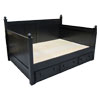 French Provincial Bed painted Black