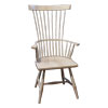 French Country Fan Back Arm Chair in Millstone paint