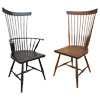 French Country Fan Back Chairs, Side and Arm styles