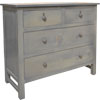 French Country Farmhouse Four Drawer Dresser stained Gray