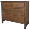 French Country Farmhouse Four Drawer Dresser Aged Finish Sequoia