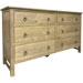 French Country Farmhouse Six Drawer Dresser painted