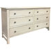 French Country Farmhouse Six Drawer Dresser custom stain